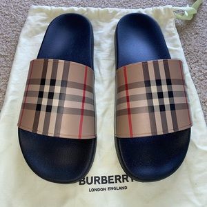 Men’s Burberry Vintage Check Slides